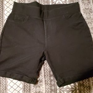 Black cotton shorts